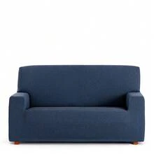 Kiva Universal And Versatile 3-Seater Sofa Cover, Various Colors Available – Easy-To-Fit Protective Sofa Cover For Backrest, Seat And Arms - 特洛伊藍 - 查看 3