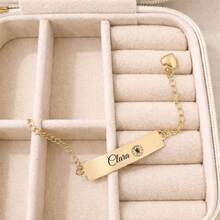 Personalized Children's Bracelet With Baby's Name + Team Accessory, Gold, Durable Birthday Gift - 帕爾梅拉斯隊 - 查看 7