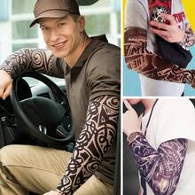 Set Of 6 Full-Arm Tattoo Sleeves - Floral Design - Realistic Temporary Tattoo Sleeves - Stretchy, Breathable, UV-Protective Arm Sleeves - Unisex - Perfect For Summer Outdoor Activities - Style 5 - View 2