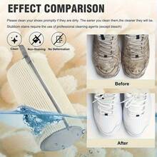 2 túi giặt tái sử dụng với hệ thống làm sạch bằng sợi microfiber | Thiết kế lồng giặt có khóa kéo, phù hợp cho giày thể thao, giày tennis và máy giặt/máy sấy - Tương thích với máy giặt và máy sấy cửa trước/cửa trên, chất liệu không dệt. - túi lau giày - Xem 10