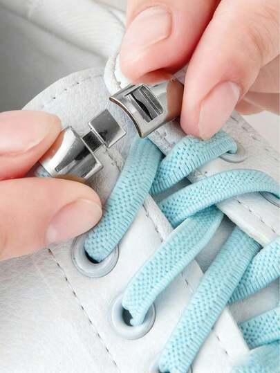 Dây giày co giãn không cần buộc, dây giày co giãn có khóa rộng, phù hợp với giày thể thao người lớn, dễ lắp đặt, không cần ốc vít.