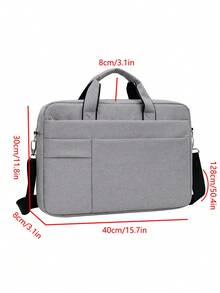 1个T210笔记本电脑包，防水面料，减震衬垫，前置拉链口袋，大容量，可容纳16英寸笔记本电脑 - 灰色 - 查看 13