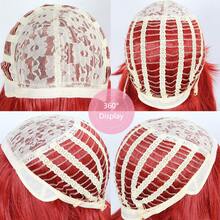 Tóc giả cosplay Li Glaze Gachiakuta màu đỏ dài 36 inch, chất liệu tổng hợp, chịu nhiệt, kiểu anime, thích hợp cho Halloween và các bữa tiệc, có hai bím tóc. - Đỏ - Xem 6