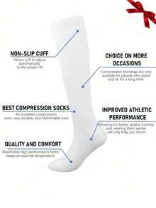 3 Pairs Athletic Copper Compression Socks, 15-20mmHg Knee High Socks For Cycling, Soccer, Basketball & Running - Multicolor - View 2