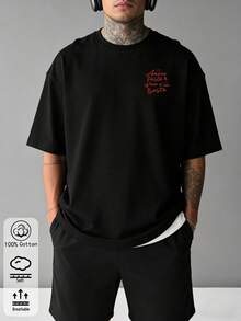 Áo thun ngắn tay cổ tròn unisex thời trang cho mùa hè, với thiết kế Amore Pasta Vino, kiểu dáng thoải mái phù hợp cho nhiều dịp, lý tưởng cho trang phục thường ngày, những buổi hẹn hò lãng mạn và làm quà tặng. - màu đen - Xem 2