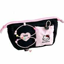 MINISO Sanrio Cartoon Pattern Pencil Case, Large Capacity Drawstring Bag, Cute Beaded Stationery Pouch, Multifunctional Pen Bag Suitable For School, Travel, And Gifts, Perfect Holiday Gift For Fans - Multicolor - View 10