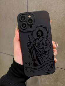 1个精密开孔直边人像彩绘加厚防震手机壳保护套，兼容 17/16/11/16pro/16plus/16promax/16e/15Promax/13/14/12/XS/XR/7G/8P，兼容12Pro/12/12X/13Pro/14Pro/15Pro/ - 彩色 - 查看 2