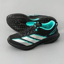 Adidas 英峰系列透气减震轻便多功能耐磨跑步鞋，男女通用 - 黑色/灰色/綠色 - 查看 7