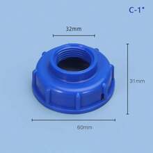 Bộ chuyển đổi ren trong 1/2 inch, 3/4 inch, 1 inch cho bồn chứa IBC, phụ kiện van kết nối vòi S60, dụng cụ thay thế kết nối tưới tiêu làm vườn - Nhiều màu - Xem 15