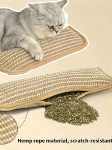 1個劍麻貓抓板貓薄荷枕頭玩具 互動抓墊 咬咬玩具 自我娛樂用 耐用護牙貓薄荷產品 讓貓咪快樂健康 適合貓主人 貓咪運動與休息 培養抓撓習慣 - 彩色 - 查看 8