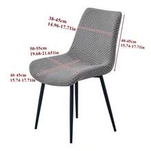 1/4 Juego de fundas para sillas de comedor estilo nórdico curvas, protectores elásticos de asiento de silla de unicolor, adecuados para cocina, boda, fiesta, restaurante - verde matcha - View 2