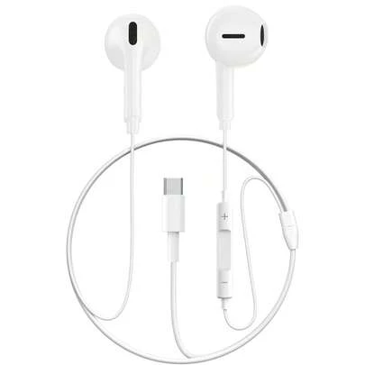 FCV 1Pack USB C Headphones For IPhone 17/16/15 Pro Max Plus Type C Earphones With Microphone & Remote Earbuds For IPhone 17/16/15 Pro, Galaxy S23/S22/S21/S20/Ultra Note 10/20 Earphones With 120cm Cord