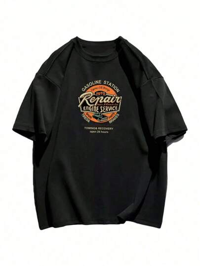 女士休闲标语印花短袖T恤，夏季穿搭，休闲时尚印花T恤