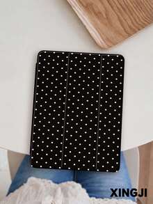 1 件复古可爱波点印花平板电脑保护套，兼容 Kindle Paperwhite 5、Kindle NK 11、10.2 英寸（第十代，2025 年款）、Galaxy Tab A8 10.5 英寸（2022 年款），防震，带支架和自动休眠/唤醒功能 - 彩色 - 查看 3