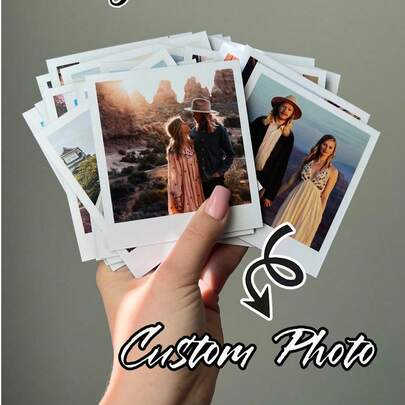 20pcs/15pcs/10pcs/5pcs/1pc Small Photo Prints, Customized Instant Photo Presents, Premium Frameless Printing, Suitable For Families, Couples & Pets, 5.08 Cm, Upload Your Own Images For Birthdays, Christmas, Valentine'S Day Mementos