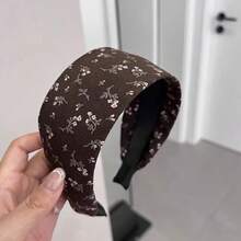 1pc Retro Floral Fabric Headband, Korean Sweet Elegant Pastoral Fresh Daily Versatile Soft Hair Accessory Hair Band Hair Hoop,Festival,Party - Multicolor - View 7