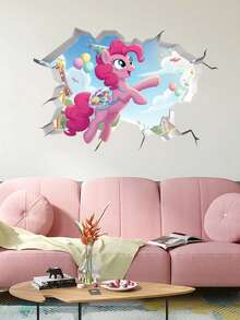 MY LITTLE PONY 小马宝莉系列破窗3D卡通防水贴纸，涂鸦装饰破墙，可移除卡通电影动漫贴纸 - 多款 - 查看 10