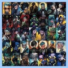 60PCS Original Diseased Spoiled Villains Cool Handsome Man Graffiti Stickers For Helmet Bicycle Hand Account Pencil Case Decals - 60PCS - View 2