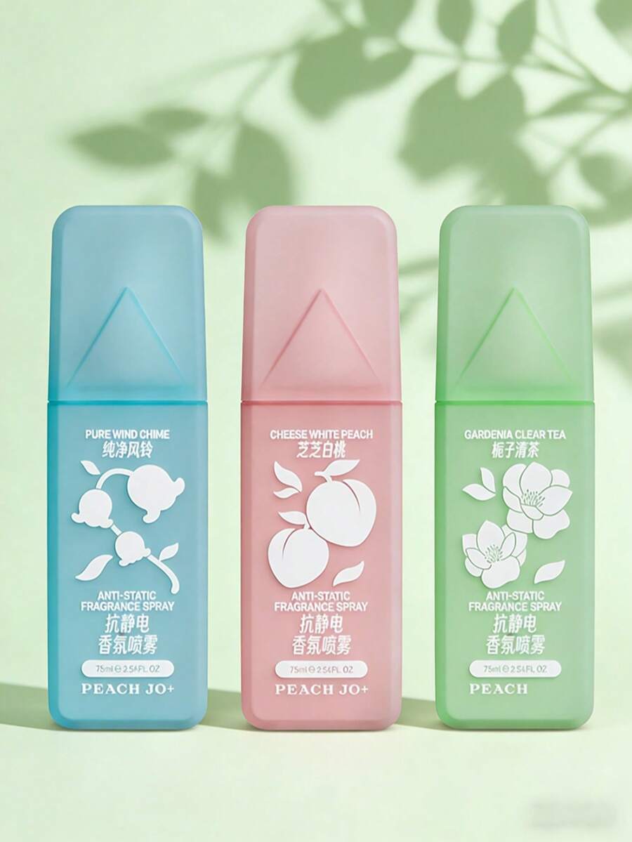 1瓶蜜桃JO+防静电清新香氛喷雾，持久留香，清新淡雅，精致礼品。以独特的方式享受生活，展现真我风采。提供三种高级香氛（奶油蜜桃、清风铃铛、茉莉绿茶），保护织物，消除静电，营造宜人的氛围。适合工作、聚会、约会和日常使用。优雅出众，提升自信，彰显品味，活出真我。 - A - 查看 1