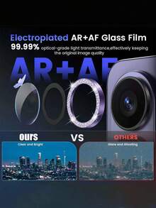 Alloy Sparkling Rhinestone 1 Set Galaxy S25 Ultra/Galaxy Fold 7 Camera Lens Protector, Single Lens Protector, Ultra-Thin Tempered Glass With Aluminum Alloy Frame, Compatible With Galaxy S25 Ultra Phone Case Mother's Day Gift - Purple - View 3