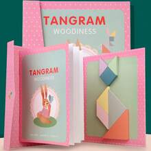 Bộ 2 mảnh ghép hình Tangram hình học mới năm 2025, đồ chơi ghép hình tự lắp ráp giúp phát triển tư duy không gian, quà tặng sinh nhật/Giáng sinh/hoàn hảo cho bé trai và bé gái. - Nhiều màu - Xem 16