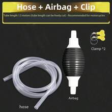 Multifunctional Liquid Suction Pump, Manual Fuel Transfer Pump With Gasoline Hose, Portable Siphon Pump Suitable For Gasoline, And Other Liquids, Includes 2m Siphon Hose + Hand Crank Fuel Pump + 2 Hose Clamps + Shut-Off Valve - Multicolor - View 9