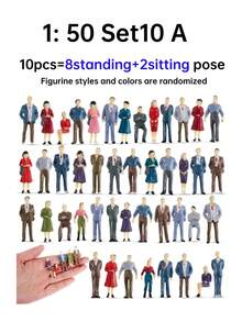 10/20 Stück ABS Kunststoff bunte 1:50/30 Maßstab Miniaturfiguren, 3,6/6cm Modell für Eisenbahn/Landschaft/Architektur/Museum DIY Szenengestaltung Sammlung, für Diorama-Kits, Diorama-Ausstellung, leicht zu lagern, bemalte Kunststoff-Miniaturfiguren einschließlich Stehen, Sitzen, Stühle, Miniatur-Szenerie/Miniatur-Modell, bemalte Kunststoff-Miniaturfiguren, DIY-Geschenk, geeignet für Kinder ab 14 Jahren - Verschiedenfarbig - Übersicht 27