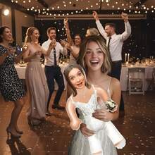 1pc Customizable Inflatable Prop, Personalized Face Inflatable Prop, Unique Inflatable Party Prop Suitable For Bride/Groom, Bachelorette Party, Wedding Gift, Inflatable Doll, Wedding Favor, Mother's Day, Special Occasions - Multicolor - View 8