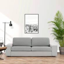 Kiva Sofa Seat Cover M In Super Stretch Jacquard Fabric, Various Colors Available - Adaptable And Breathable Sofa Seat Cover - 淺灰色 Rk - 查看 5