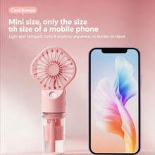 Portable Misting Hand-Held Fan, USB Rechargeable Misting Cooling Fan With Water Tank, 4 Speed Settings Mini Personal Misting Fan For Outdoor Travel, Beach, Shopping, Office And Home Use, 800mAh - Multicolor - View 7