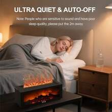 Difusor de chimenea humidificador difusor de aceites esenciales ultrasónico colorido fresco mini llama aromaterapia humidificador con temporizador para hogar dormitorio oficina yoga - Jardn Blanco/Opulento - Ver 4