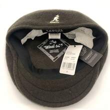 KANGOL Kangaroo Brand Baseball Cap Model 504 With Embroidered Logo Made Of Wool Fedora Hat, Fashionable And Versatile Accessory. JNAK - 軍綠色白標(正方形鋼印) - 查看 13