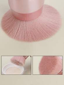 1支大号柔软弧形化妆刷，粉色刷柄，高端卡布奇诺色，适用于液体、膏状和无瑕粉底液，可用于妆前打底、晕染和遮瑕。 - 彩色 - 查看 6