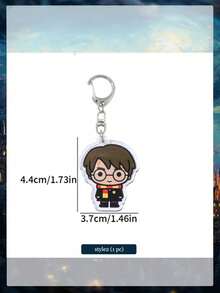 Harry Potter 1/3個 Scar-Wielder 卡通鑰匙圈，平價背包掛飾，派對裝飾，送給朋友的完美禮物，營造節慶氛圍，居家裝飾，可愛美學，情人節禮物 - 彩色 - 查看 20