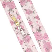 Dây kéo dài 5 yard/177,16 inch + 10 đầu kéo + 20 chốt chặn trên + 10 chốt chặn dưới, dây kéo hoa nylon số 5, màu hồng nhạt, phụ kiện màu vàng nhạt hoặc bạc, thích hợp cho quần áo thủ công, túi xách, v.v. - 5# Hoa hồng màu hồng nhạt - Xem 2
