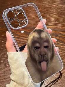 1 Pieza Funda Protectora De TeléFono Transparente Y Resistente A Los Golpes Con DiseñO De Perro Divertido, Compatible Con IPhone 16/11/16Pro/16Plus/16Promax/16E/15Promax/13/14/12/ 11/12Pro/12/12X/13Pro/14Pro/15Pro - Color 1 - Ver 2