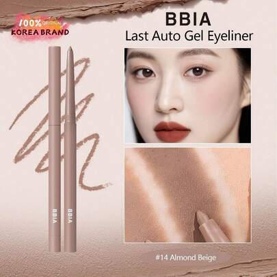 Bbia Bút kẻ mắt dạng gel tự động, số 14 màu be hạnh nhân, 0.3g/0.01oz, Bút kẻ mắt dạng gel, 19 màu, khô nhanh, không lem, lâu trôi, siêu mượt, có thể dùng làm bút kẻ mắt, phấn mắt và nhũ, bút kẻ viền môi và tạo khối đa năng, trang điểm mắt kiểu Hàn Quốc, mỹ phẩm Hàn Quốc, quà tặng ngày lễ, quà tặng Ngày của Mẹ