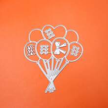 Troqueles de ramo de globos para hacer tarjetas, fiestas, troqueles de corte de metal para manualidades, álbumes de recortes, manualidades - Ramo de globos I- - Ver 6