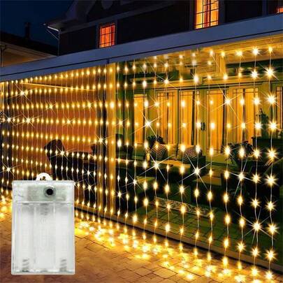 LED Window Curtain Lights, Hanging Fairy Lights With 8 Lighting Modes, Suitable For Bedroom, Indoor, Christmas, Party, Garden, Wedding Decoration