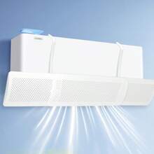 1 pieza Deflector de aire acondicionado, tabla de desviación de salida de enfriamiento sin instalación, escudo anti-viento colgante para aire acondicionado - Blanco - Ver 5