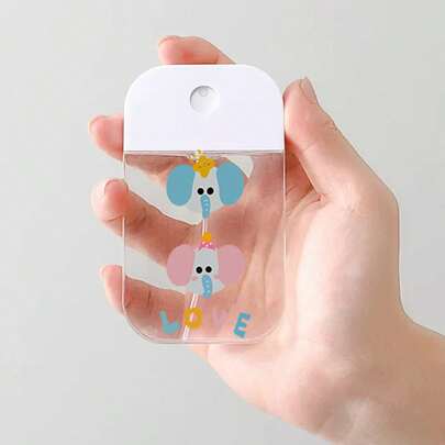 1pc New Transparent Love Elephant Travel Nano Mist Refillable Bottle, Lightweight Space-Saving Storage Bottle, Refillable Bottle For Water, Perfume, Convenient To Carry, Minimalist Design, Suitable As Gift For Girlfriend, Bestie, Summer, Couples