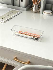 1pc/3pcs/4pcs/6pcs/8pcs/12pcs/16pcs Transparent Drawer Organizer Boxes, Suitable For Storing Teacups, Cutlery, Pens, Socks, Etc. Ideal For Kitchen, Bathroom, Bedroom Closet Storage, Home Organization Helper - Multicolor - View 8