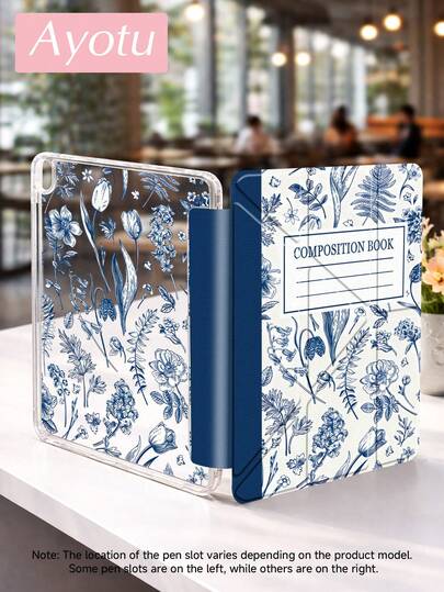 Ayotu 花卉图案保护套，适用于Y型支架翻盖保护套，兼容iPad A16、iPad Air 8(M4) 2026（11英寸）、iPad Air 8(M4) 2026（13英寸）、iPad Pro 13 12.9英寸、iPad Air 11英寸、iPad Mini、iPad Air 11英寸保护套、Kindle（第11代 - 2024年发布）、Kindle Paperwhite第12代（2024年发布），个性化礼物、情人节礼物、春季礼物、周年纪念礼物、生日礼物