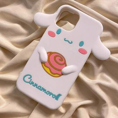 SANRIO Super Cute Cartoon Rabbit Melody Silicone Phone Case - Suitable Compatible With Apple 17 Pro Max/16/15 Pro Max/14/13/12/11/XS Max/7/6/5SE
