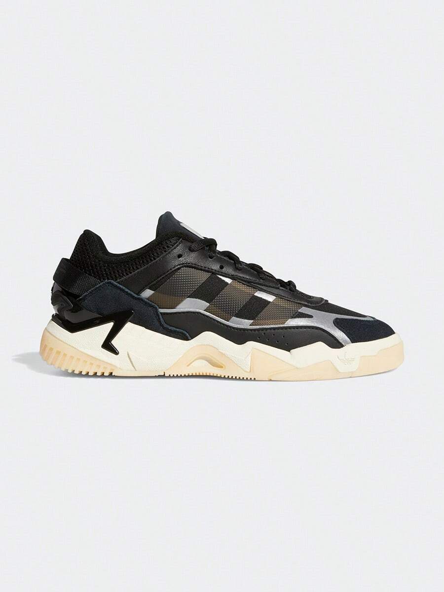 Adidas 女士经典复古运动休闲鞋 GW0876 - 黑/銀灰 - 查看 1