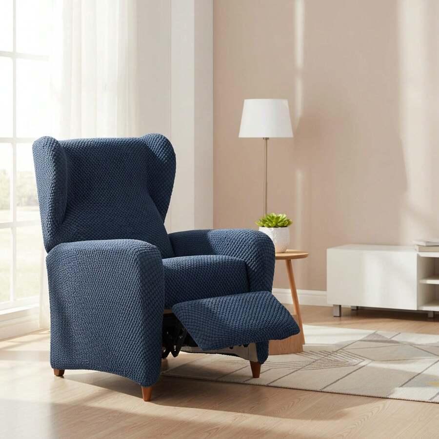 Kiva Universal And Versatile 1-Seater Relax Armchair Cover, Various Colors Available – Easy-To-Fit Protective Armchair Cover For Backrest, Seat And Arms - 藍色雷神 - 查看 1