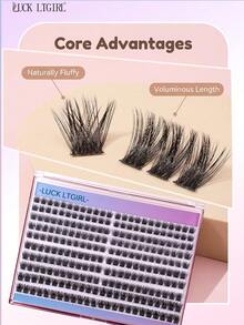 240 piezas Kit de extensión de pestañas postizas DIY, pestañas individuales de 10-16 mm, set de herramientas para trasplante de pestañas en casa, suave y natural - Blanco - Ver 5