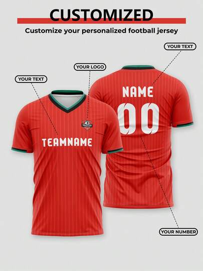 Áo thi đấu bóng đá đội tuyển năm 2026 được thiết kế riêng, làm từ vải màu đỏ. Đồng phục đội tuyển được tùy chỉnh. Thiết kế bao gồm các họa tiết và chữ cái. Có thể cá nhân hóa số áo và tên cầu thủ. Chiếc áo bóng đá này là món quà hoàn hảo để xem các trận đấu, tặng cha vào Ngày của Cha, hoặc mặc trong các dịp lễ kỷ niệm. Rất thú vị!