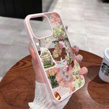 Floral Collage MagSafe Magnetic Phone Case Compatible with iPhone 16 15 14 13 12 Pro 11 X XS Plus Max S22 S23 S24 S25 Shockproof Hybrid Case Trendy Pattern Design Multiple Colors - ローザ - チェックする 2