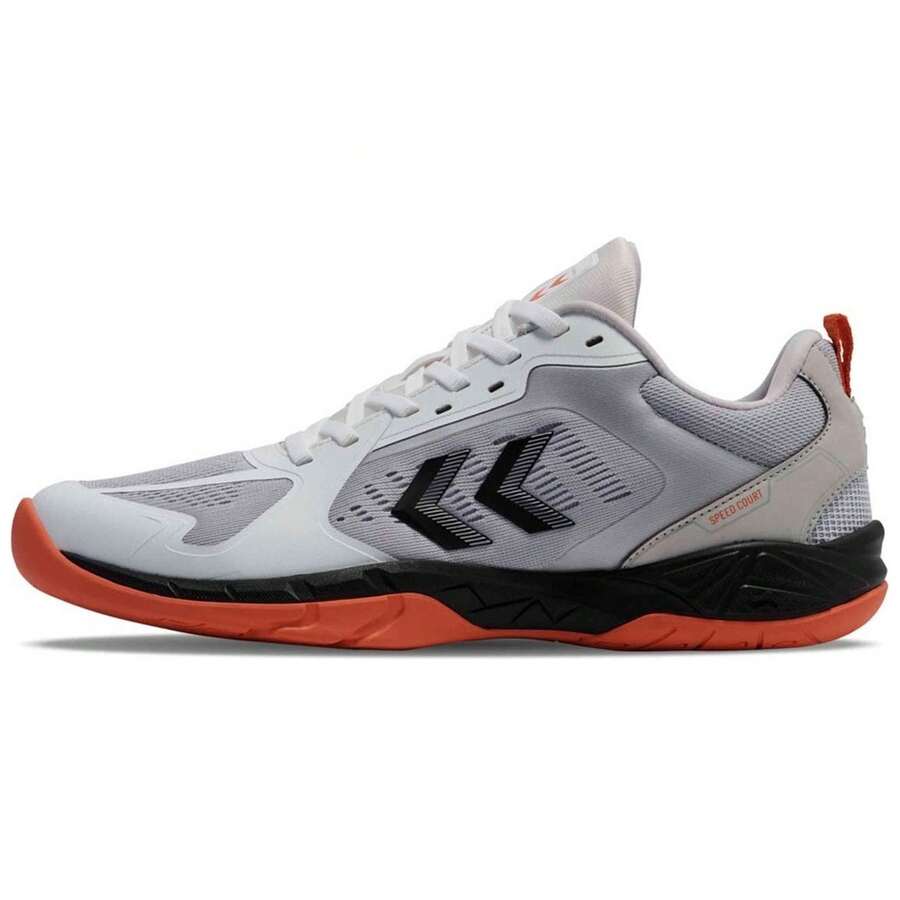 Hummel أحذية رياضية Speed Court للرجال والنساء باللون الرمادي - رمادي - مشاهدة 1